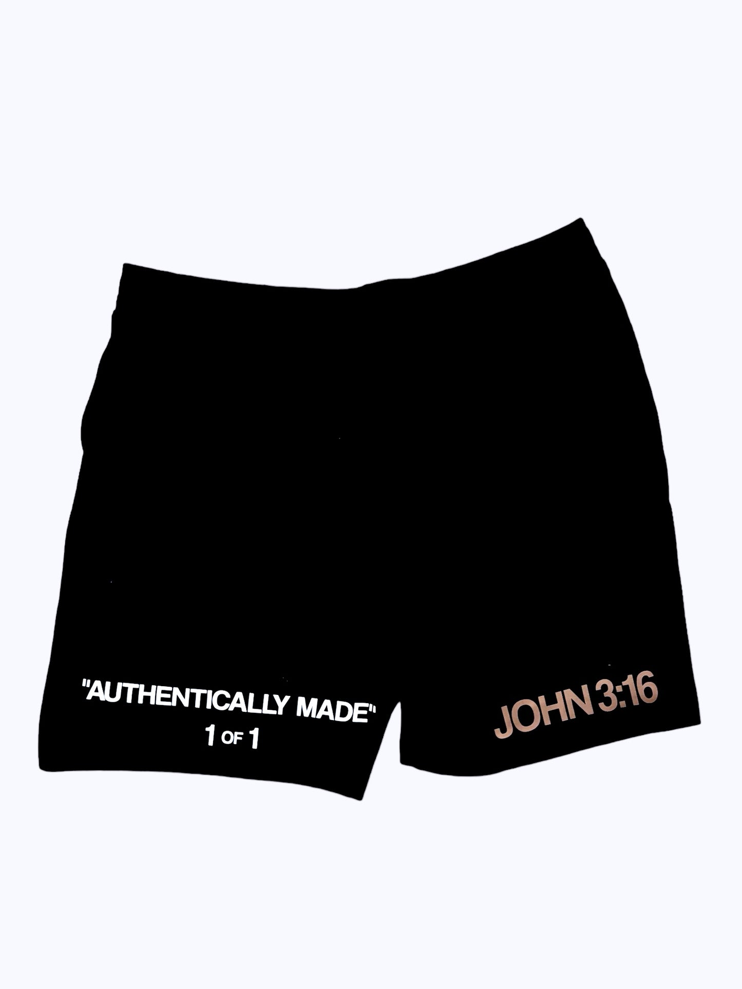 "JOHN 3:16" Black Shorts