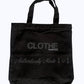 CLOTHE_ Signature Black Reflect "Authentically Made 1 of 1" Medium Canvas Bag