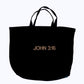 "JOHN 3:16" Large Black Canvas Bag