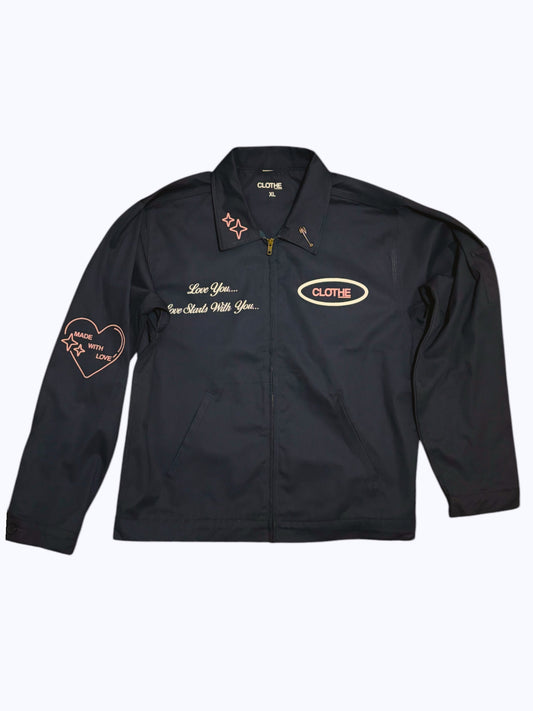 Love You... Love Starts With You...Navy Work Jacket