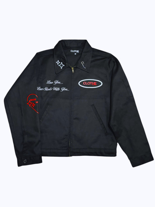 Love You... Love Starts With You...Black Work Jacket