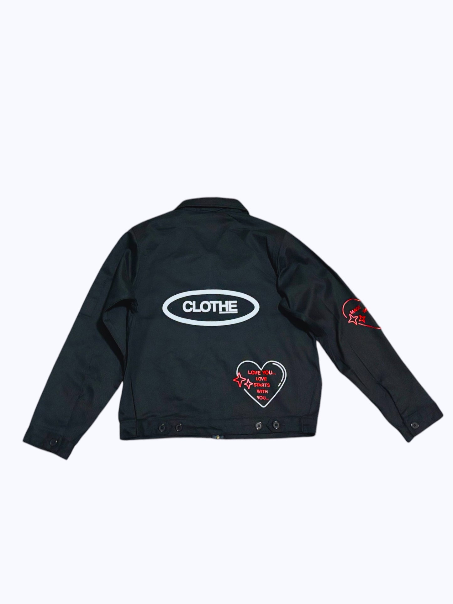 Love You... Love Starts With You...Black Work Jacket