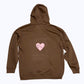 Love You... Love Starts With You...Brown Heart Hoodie