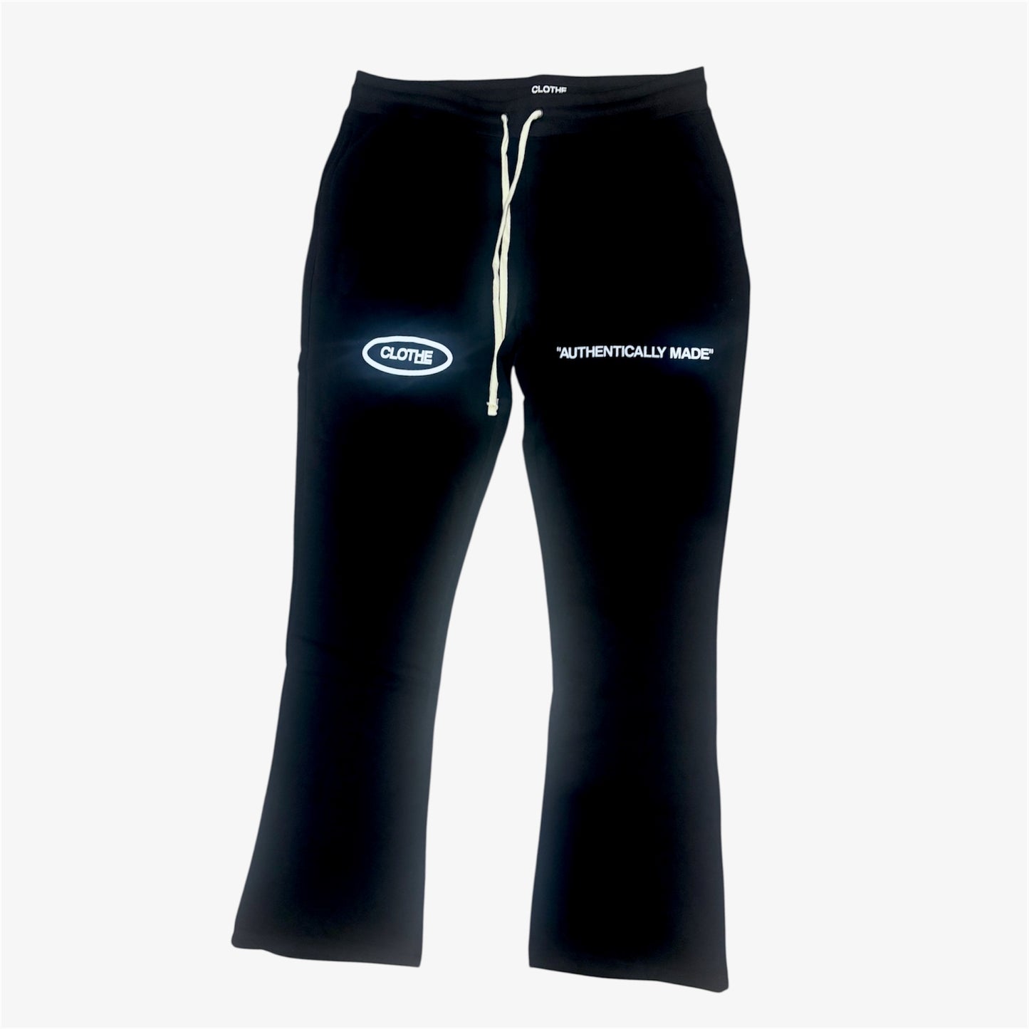 The "Authentically Made" Black Flare Sweatpants
