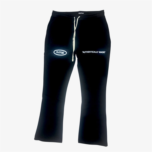 The "Authentically Made" Black Flare Sweatpants