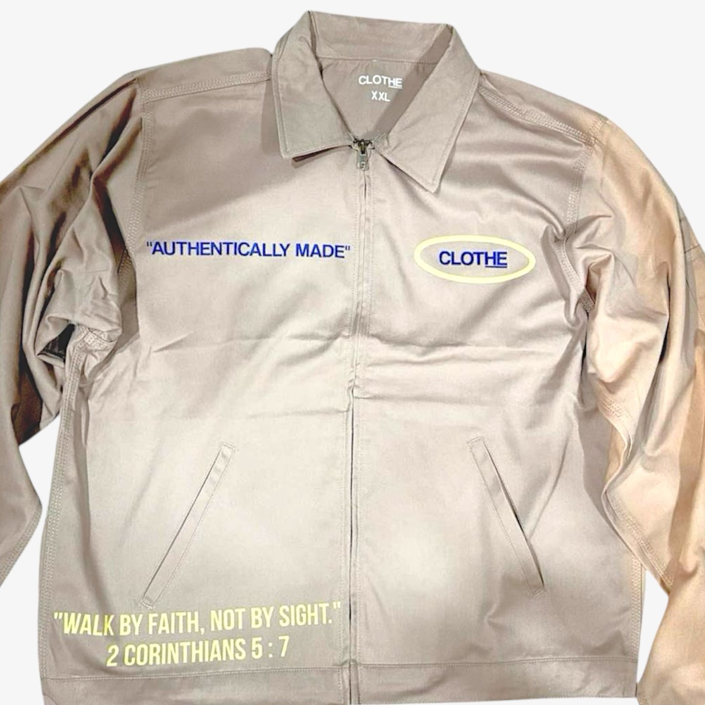 THE "BY FAITH" Tan Work Jacket