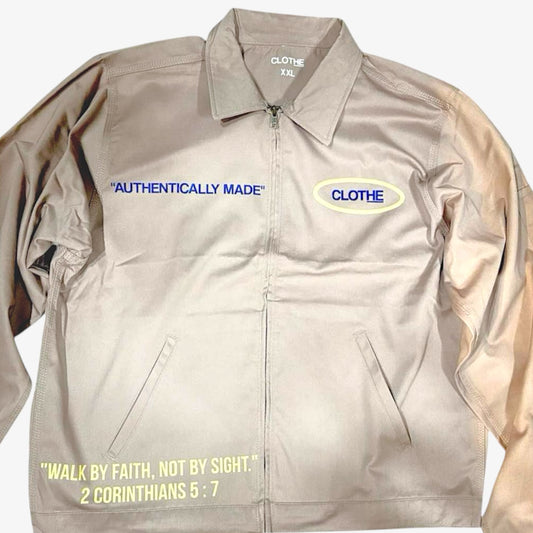 THE "BY FAITH" Tan Work Jacket