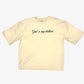 The "God is my clothier." Cream Large Print T-shirt
